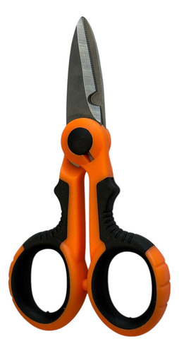 Pinza Tijera Corta Dentada Para Pesca Multi Y Tanza Naranja