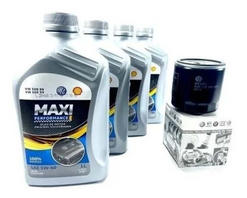 Kit De Troca De Óleo 4l 5w40 Gol Voyage Fox Saveiro Vw