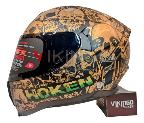 Casco De Moto Hoken Spawn Doble Certificacion