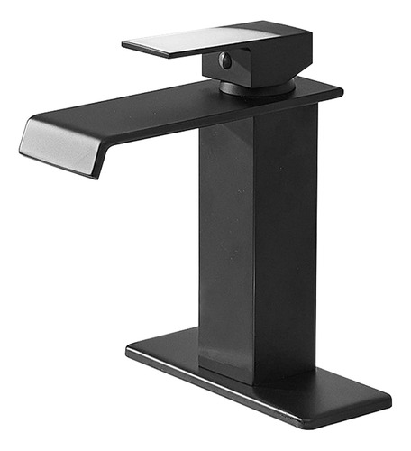 Grifo De Bano Bwe, Negro Mate, Moderno, Con Cascada, Si