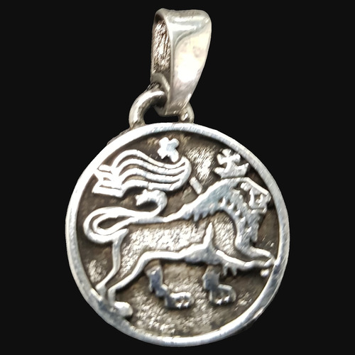 Dije Leon Judah Rastafari En Plata 1,8 Cm 4,5 Gr Art 1008