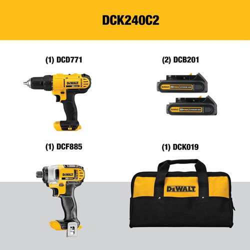 Dewalt 20v Max Taladro Impacto Destornillador Combo