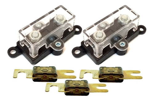 2 Porta Fusível Som Automotivo Midi E 3 Fusíveis 70 Amperes