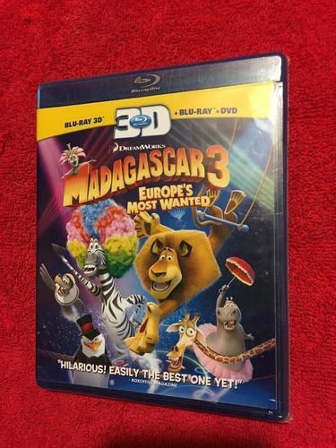 Madagascar Blu Ray 3d Los Fugitivos Remato Tercera Dimension