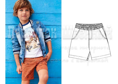 Patrón Molde Niños Pantalones Cortos Para Niños. Jósephine