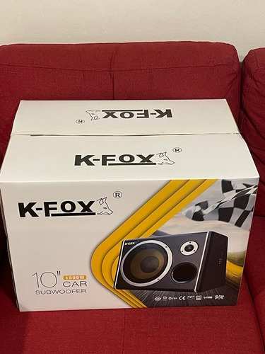 Subwoofer 10 Pulgadas 1500watts Kfox + Kit De Cables
