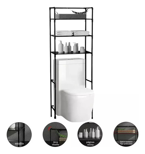 Mueble Organizador Baño Rack Estante Sanitario Toallero