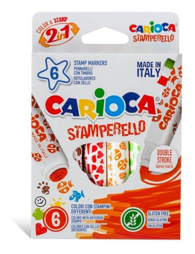 Marcadores Carioca Stamperello X 6 Made In Italy