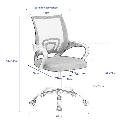 Sillon Ejecutivo Silla Oficina Pc Escritorio Regulable Air