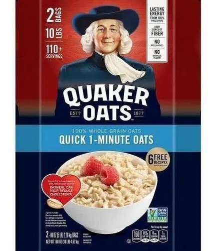 Avena Natural Quaker Oats Grano Entero 4.52 Kilogramos