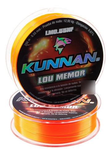 Nylon Kunnan 0,60 Mm Por 200 M Baja Memoria