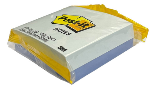 Pack 2x Pads Notas Adhesivas 3m Post It Block 63x73mm 88hjs Color Azul