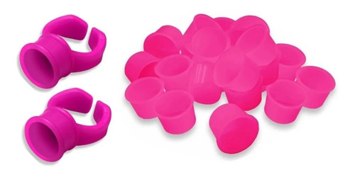 Imagem 2 de 8 de Kit 100 Batoque Descartáveis + 5 Anel P/ Micropigmentação