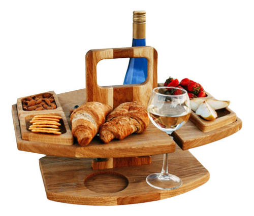 Mesa De Vinho Portátil Mesa De Piquenique Portátil De Madeir