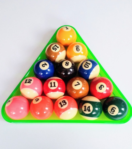 Bolas De Billar Pool Profesional Inclu. Triángulo Y Charola
