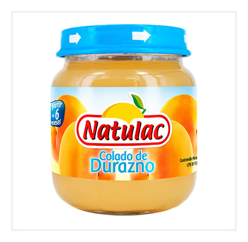 Compota Colado Natulac De Durazno Vidrio Sin AzĂșcar 113grs