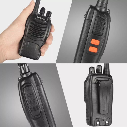 Baofeng Bf-888 kit x 2 handy radio walkie talkie bandas de frecuencia 16 color negro