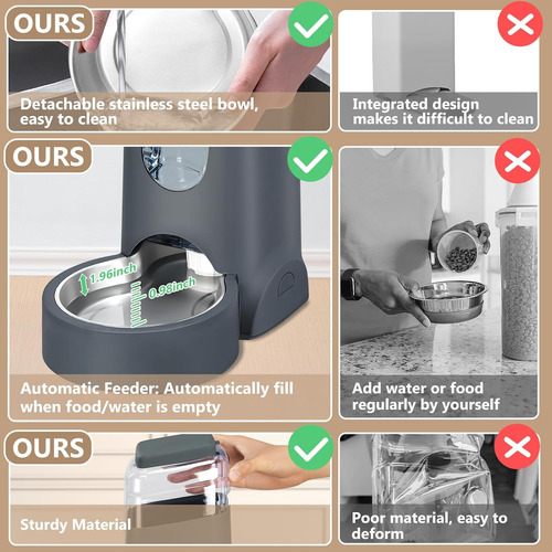 Comedero Automático Para Gatos Y Dispensador De Agua Con Ace