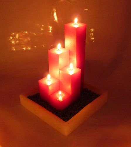 Imagen 5 de 9 de C610 - Pack 6 Velas Cuadradas Neutra (sin Fragancia) 6x10 Cm