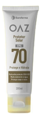 Protetor Solar Oaz 70fps Vegano Com Toque Seco E Saudável