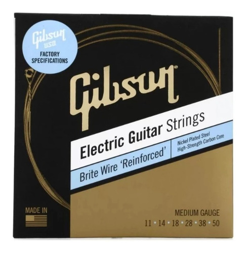 Set Cuerdas Guitarra Electrica Gibson Encordado 011 Nickel