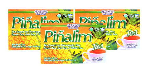 Imagen 1 de 5 de Piñalim Te Original 30 Sobres Original 3 Cajas