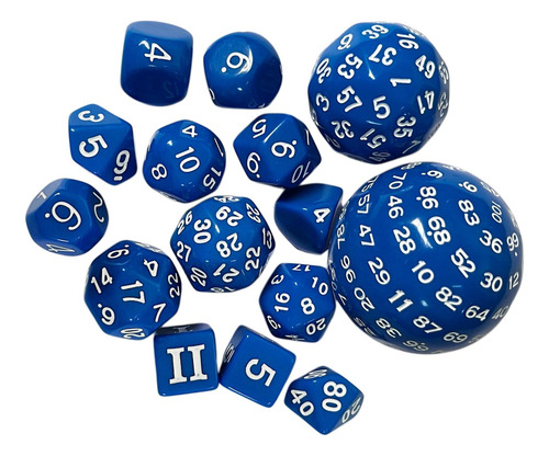 2 X 15 Dados Poliédricos Acrílicos Para Fiestas, Juegos