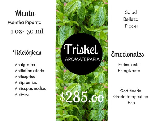 Imagen 3 de 3 de Menta 30 Ml- 100% Aceite Esencial Puro