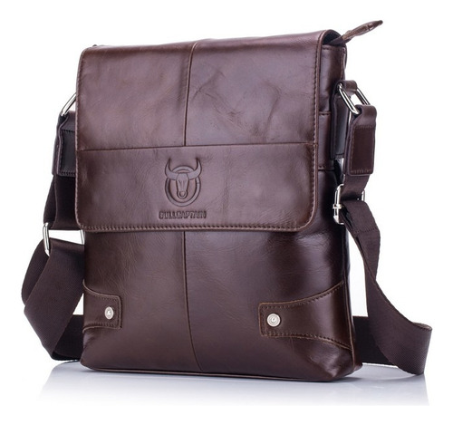 Bullcaptain - Morral De Cuero Mate Djb-033-cf Café