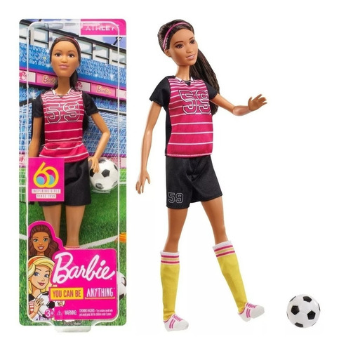 Muñeca Barbie Futbolista 60 Aniversario Mattel Casa Valente