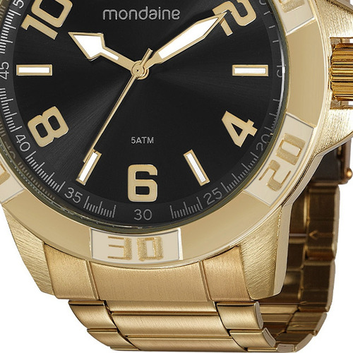 Relógio Masculino Mondaine Original Dourado 99369gpmvde3