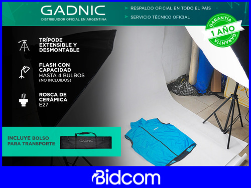 Softbox Gadnic Trípode Extensible Porta Lampara Fotografia