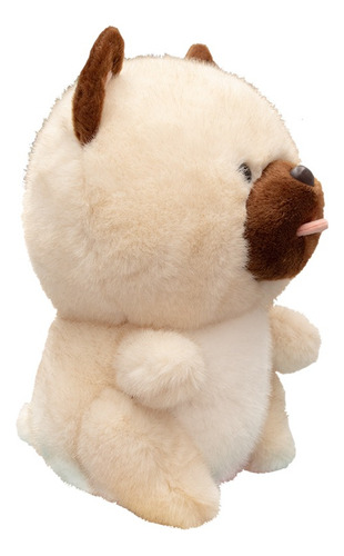Peluche De Perrito Tierno Esponjoso Y Suave 28cm Color Marrón Claro