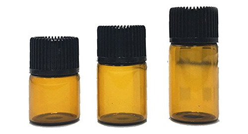 25 Piezas Mini 2ml Botellas De Aceite Esencial De Vidrio Ámb