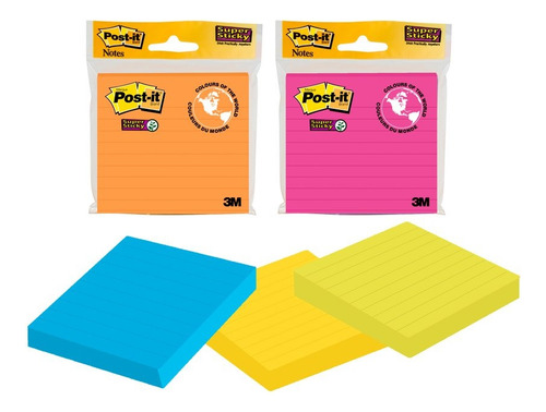 3m Post-it Notas Adhesivas Super Sticky Rio