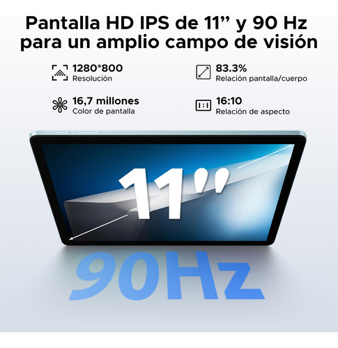 Doogee Tab A9+ Android 15 11 Pulgadas Octa Core Batería 8580