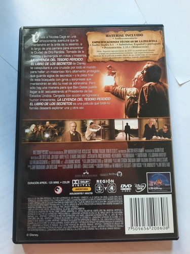 La Leyenda Del Tesoro Perdido 1+2 / Walt Disney / Dvd