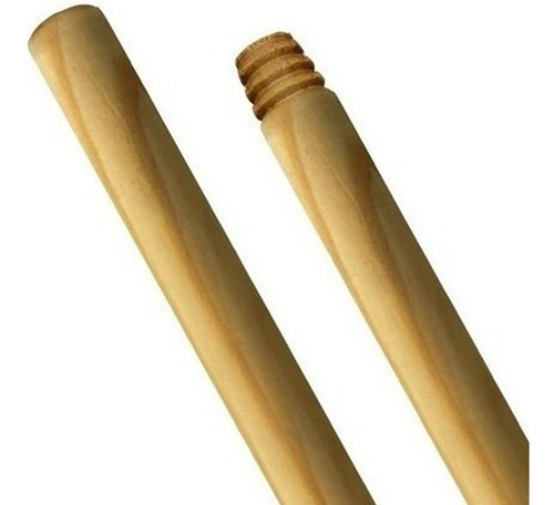 Kit 5 Cabos De Vassoura De Madeira Com Rosca 2 Metros