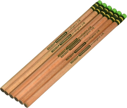 Lapiz Dixon Ticonderoga Ecologico Blister/6pzs +sacapuntas