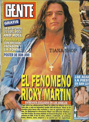 Gente N° 1477_1993_ricky Martin:tapa/nota_mazza_bioy Casares