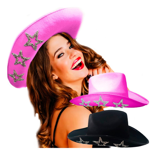 Gorro Cowboy Estrellas Agasajada Vaquero Sombrero Cotillon