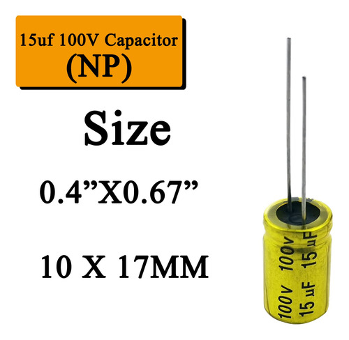 Condensador Electrolítico 15uf 100v Np Montaje En Superficie