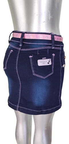 Falda Para Niña Mezclilla Stretch Vaquera