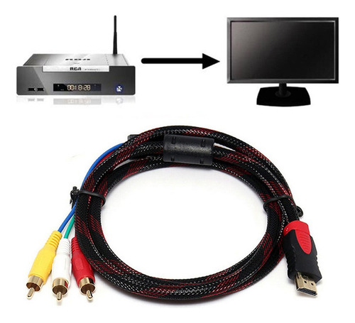 Utilice 5 Tubos A 3 Rca, Convertidor De Componentes Av De Ví