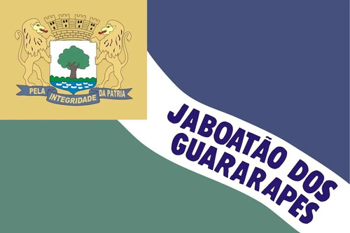 Bandeira Cidade Jaboatão Dos Guararapes Dupla Face 1x1,45m