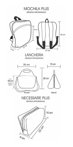 Imagem 2 de 3 de Kit Mochila Carrinho + Lancheira + Estojo Astronauta C/ Nome