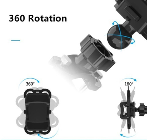 Soporte Celular Moto Bicicleta Rotación 360 Telesin Plus