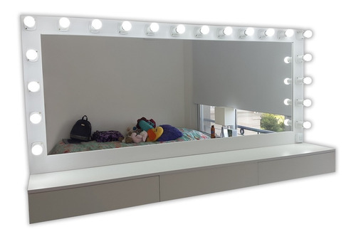 Espejos De Maquillaje 70 X 60 Con 7 Luces Led. Transportable O Colgar Camerinos,estilo Hollywood, Makeup Todoespejos