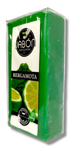 5 Jabón Artesanal De Bergamota Vegano Cabello Piel 100gr.