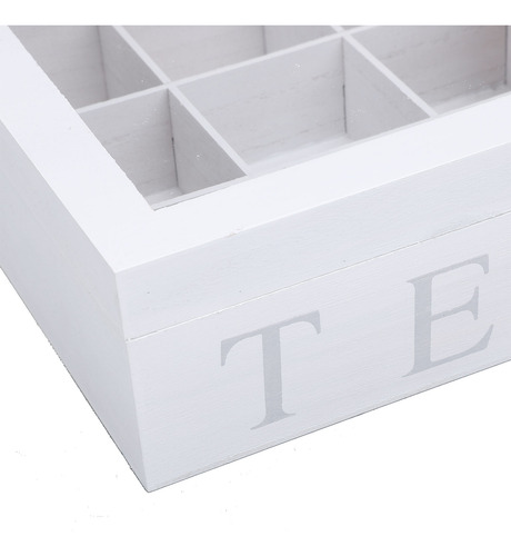 Organizador De Madera Para Té Con Ventana Superior De Acríli